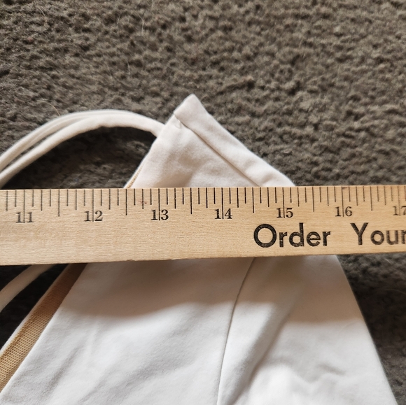 DAVID LERNER Women's Body Suit Small White Criss Cross Back Workout - Picture 4 of 10